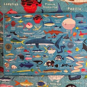 🧩 1000 piece Mudpuppy “Ocean Life”. Good educational piece with poster. Complete